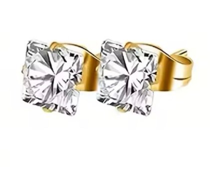 Mary Kay Ctg - Aretes diamante cuadrado dorado