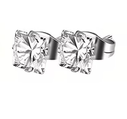 Mary Kay Ctg - Aretes diamante cuadrado plateado